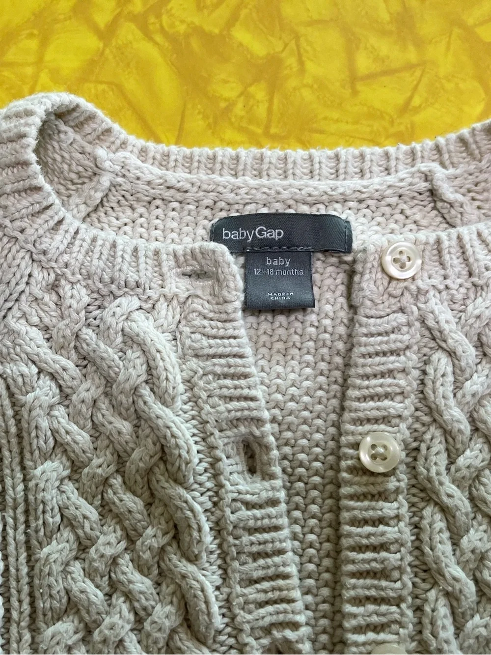 BabyGap Cable Knitted Gender Neutral Sweater 12-18 months